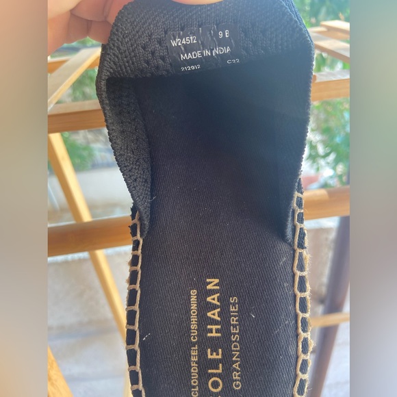 Cole Haan Womens Cloudfeel Black Kint Espadrilles Shoes Mules Slides - Picture 10 of 11